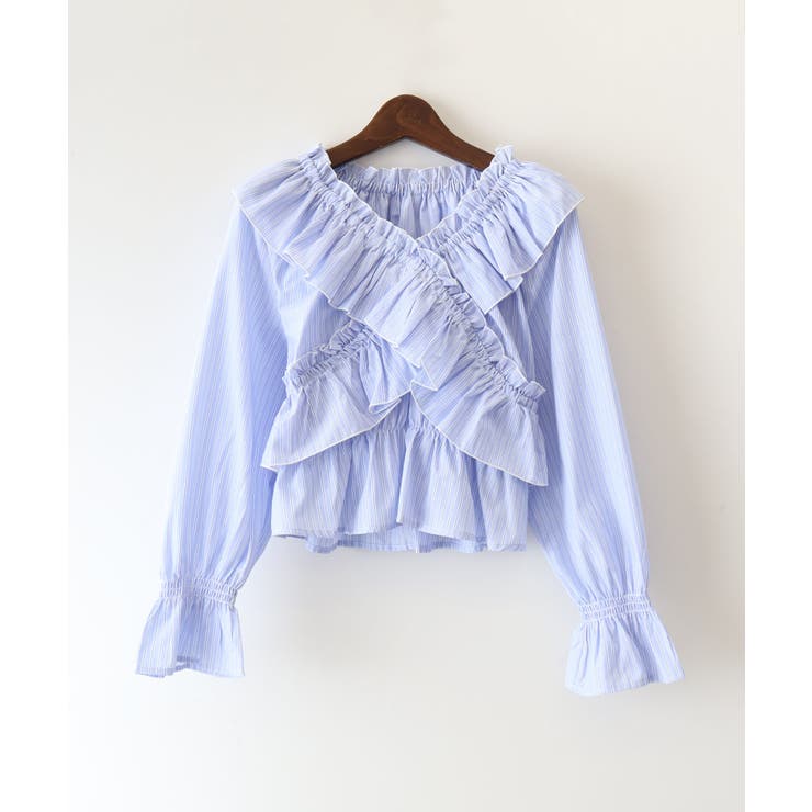 ストライプクロスフリルブラウス | SpRay | 詳細画像23 