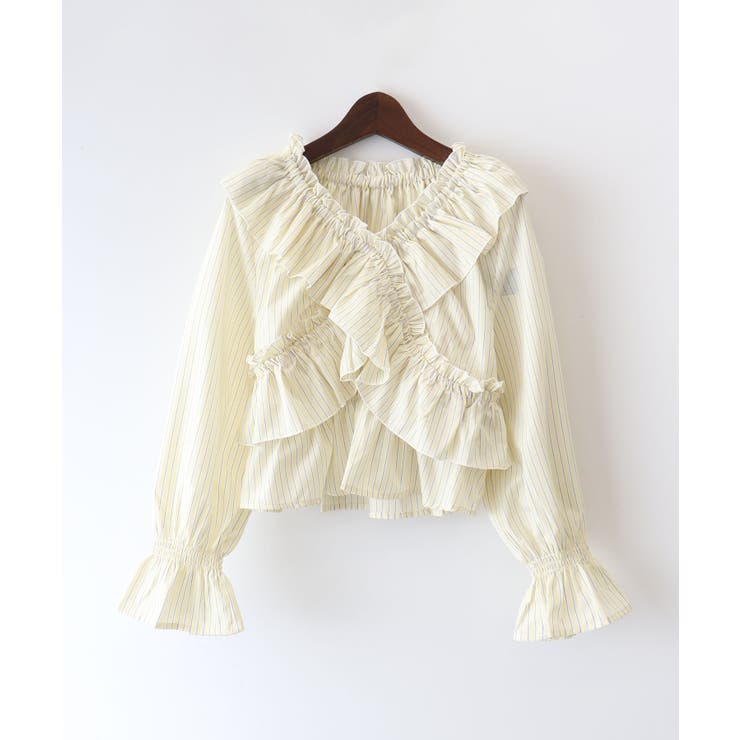 ストライプクロスフリルブラウス | SpRay | 詳細画像25 