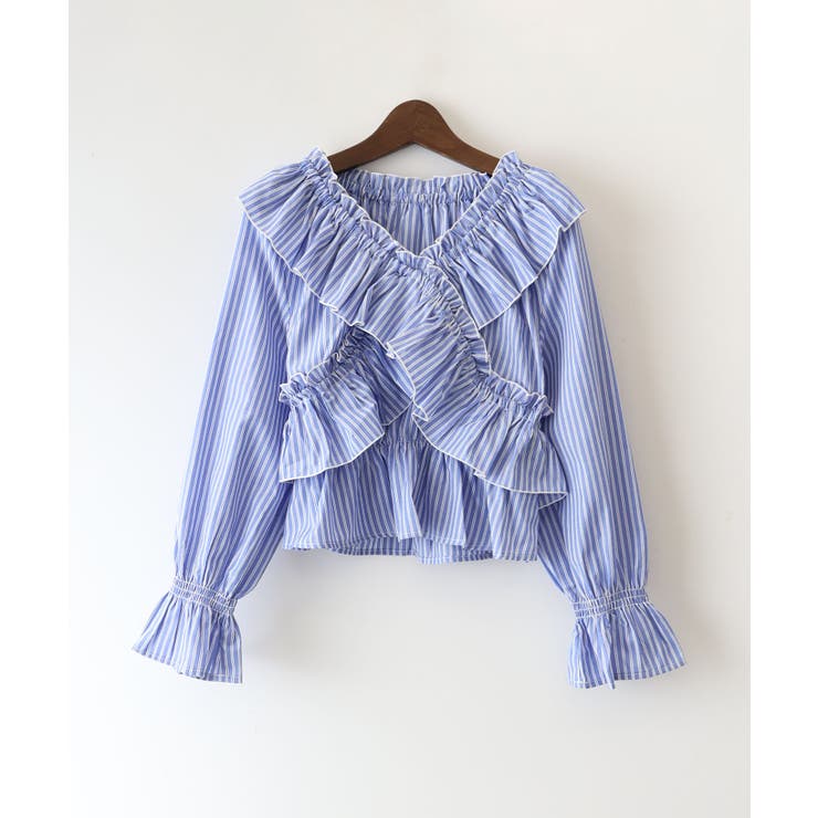 ストライプクロスフリルブラウス | SpRay | 詳細画像26 