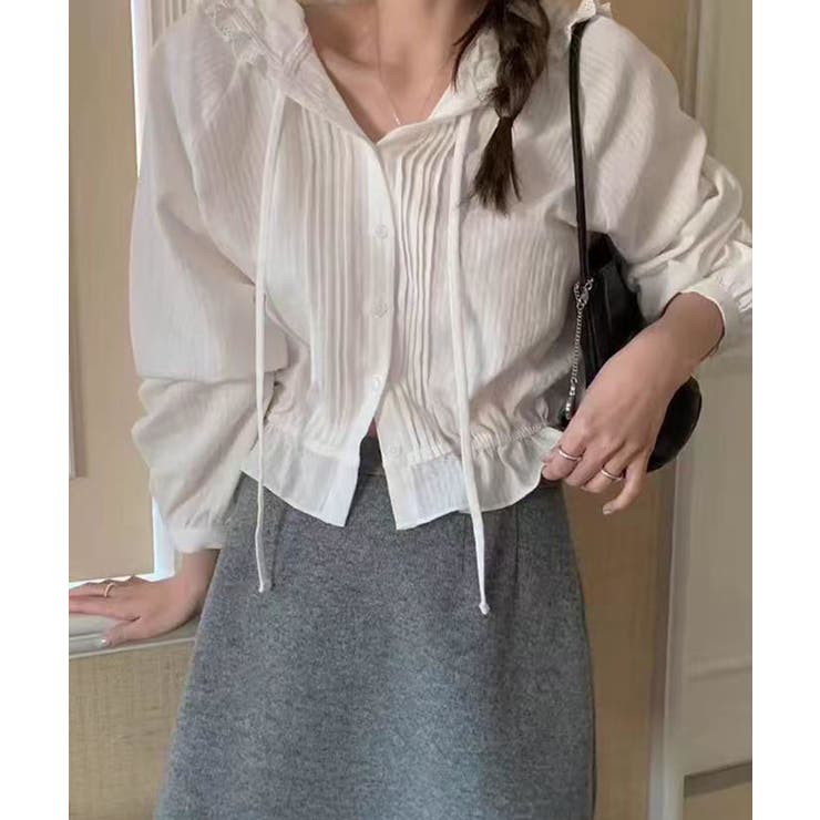 ピンタックフードシャツ | SpRay | 詳細画像9 