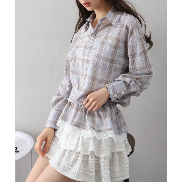 ドロスト裾レースシャツ | SpRay | 詳細画像10 