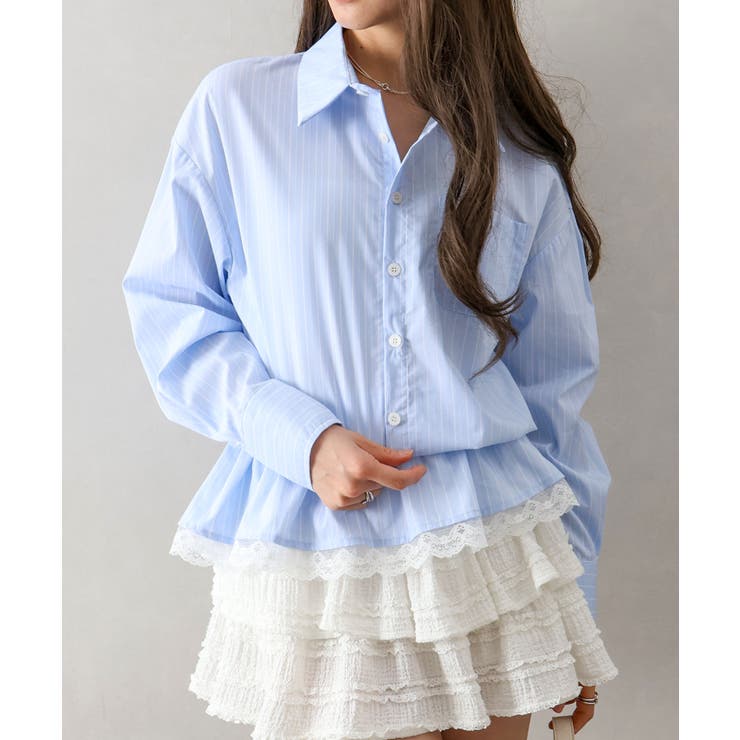 ドロスト裾レースシャツ | SpRay | 詳細画像4 