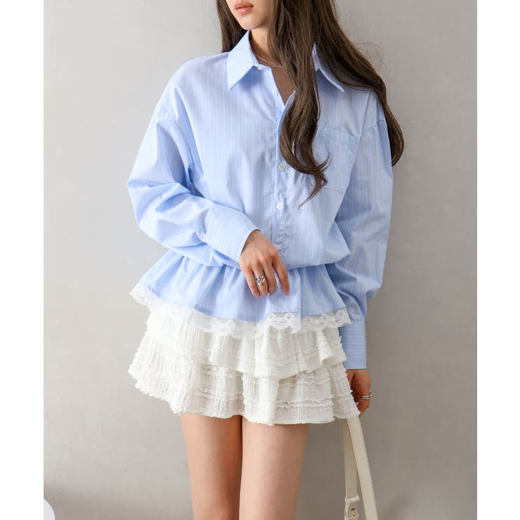 ドロスト裾レースシャツ | SpRay | 詳細画像5 