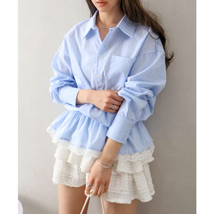 ドロスト裾レースシャツ | SpRay | 詳細画像6 