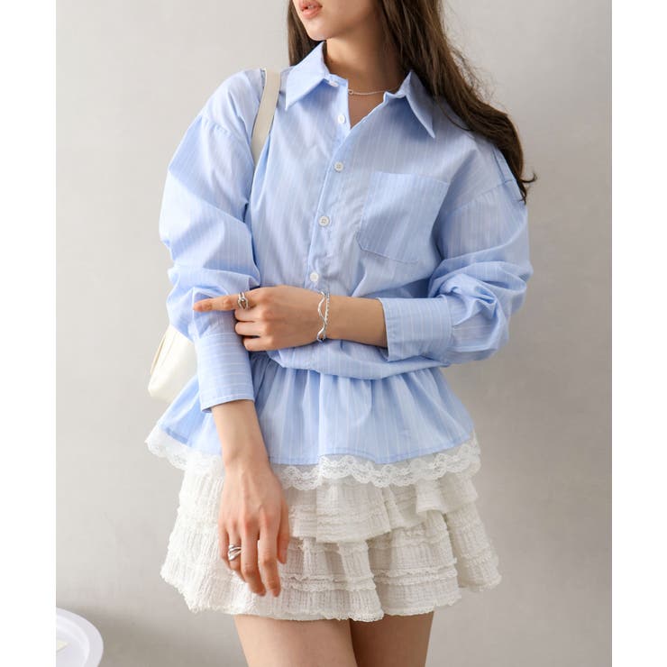 ドロスト裾レースシャツ | SpRay | 詳細画像7 