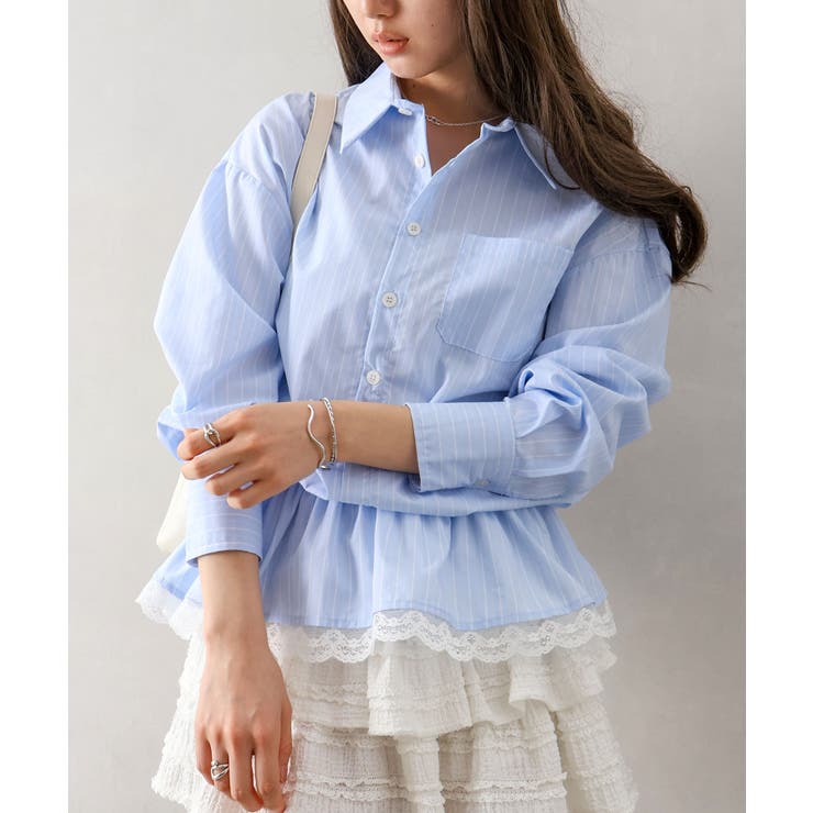 ドロスト裾レースシャツ | SpRay | 詳細画像8 