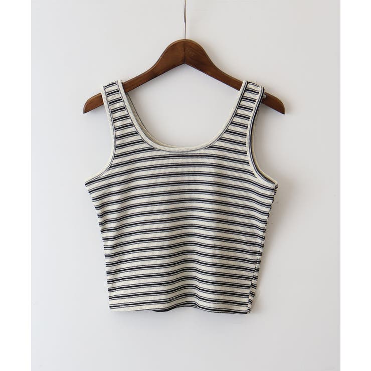 【2点セット】ボーダータンクトップサイドシャーリングシャツセット | SpRay | 詳細画像21 