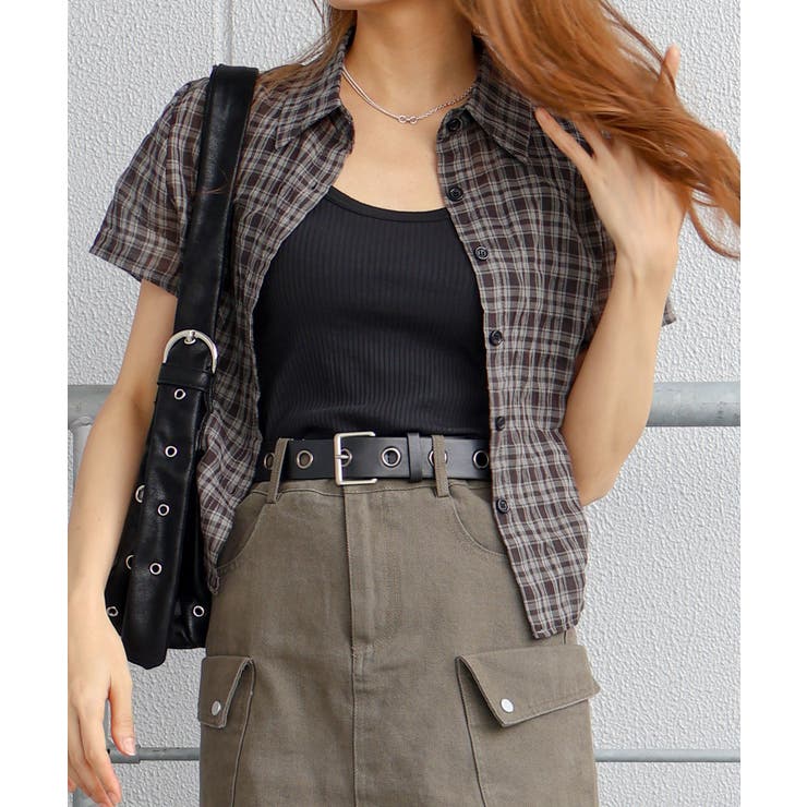 チェックサイドシャーリングシャツ | SpRay | 詳細画像15 