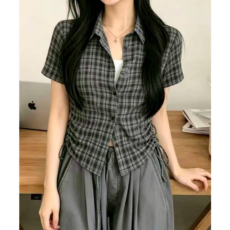 チェックサイドシャーリングシャツ | SpRay | 詳細画像5 