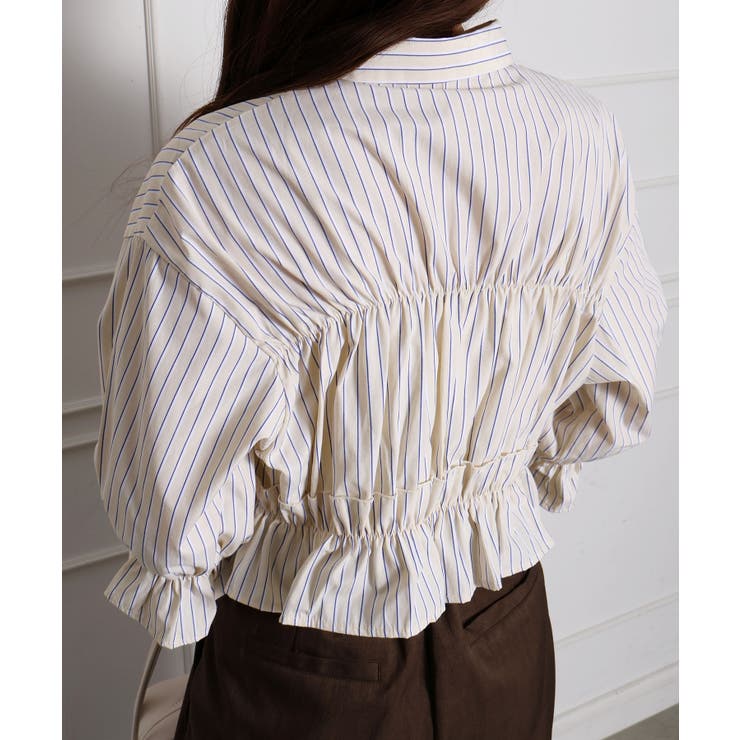 フリル5分袖クロップドシャツ | SpRay | 詳細画像21 