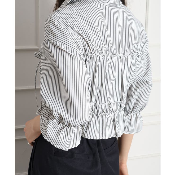 フリル5分袖クロップドシャツ | SpRay | 詳細画像31 