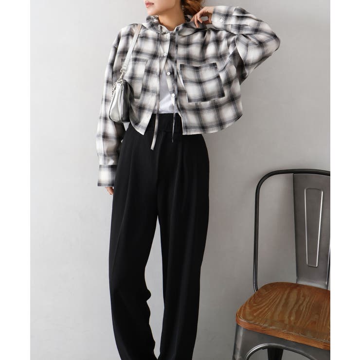 フードショートチェックシャツ | SpRay | 詳細画像10 