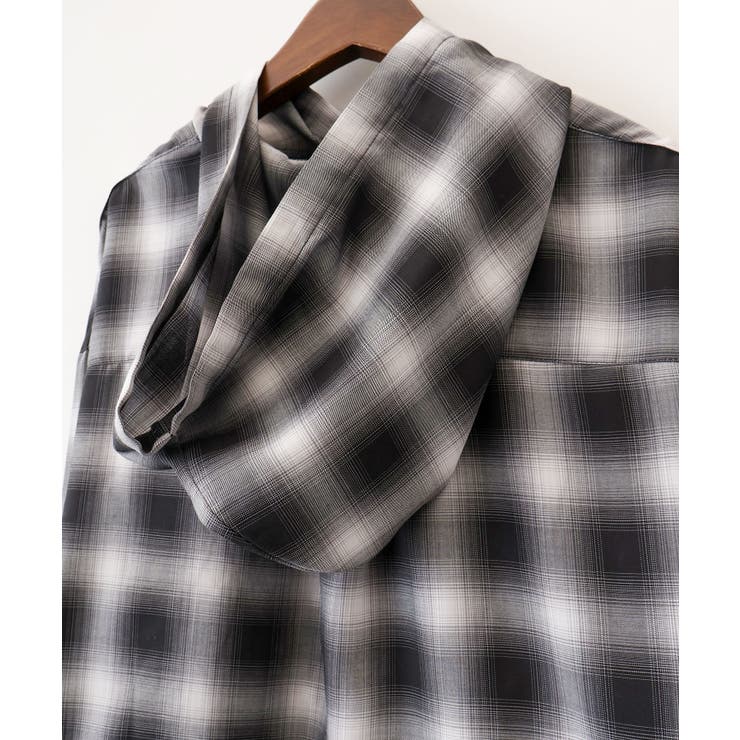 フードショートチェックシャツ | SpRay | 詳細画像22 