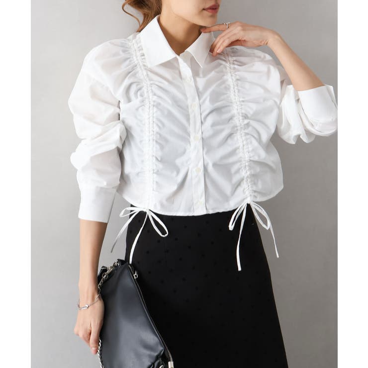 ホワイト | フロントシャーリングシャツ | SpRay