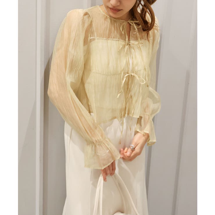 シアーリボン2WAYブラウス | SpRay | 詳細画像8 