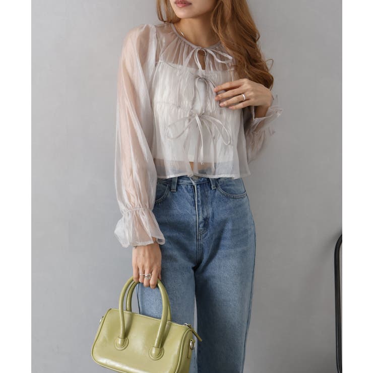 シアーリボン2WAYブラウス | SpRay | 詳細画像16 