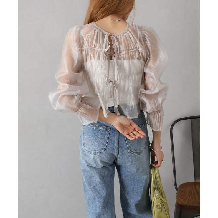 シアーリボン2WAYブラウス | SpRay | 詳細画像19 