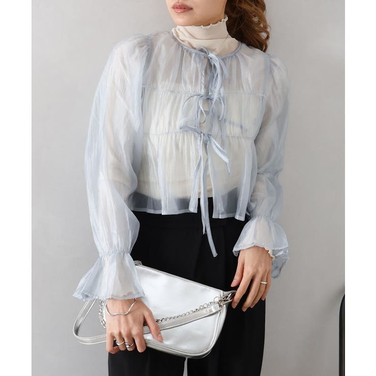 シアーリボン2WAYブラウス | SpRay | 詳細画像20 