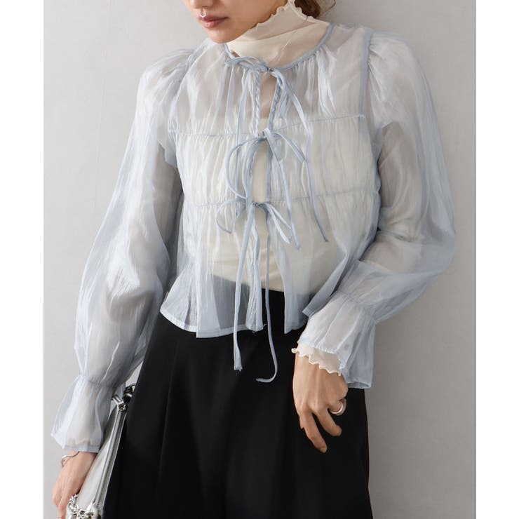 シアーリボン2WAYブラウス | SpRay | 詳細画像21 