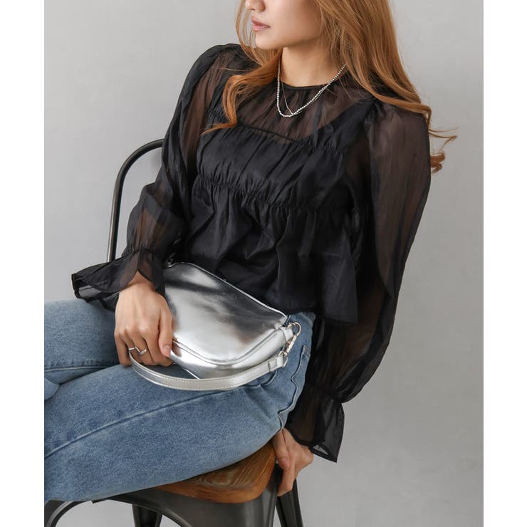 シアーリボン2WAYブラウス | SpRay | 詳細画像6 