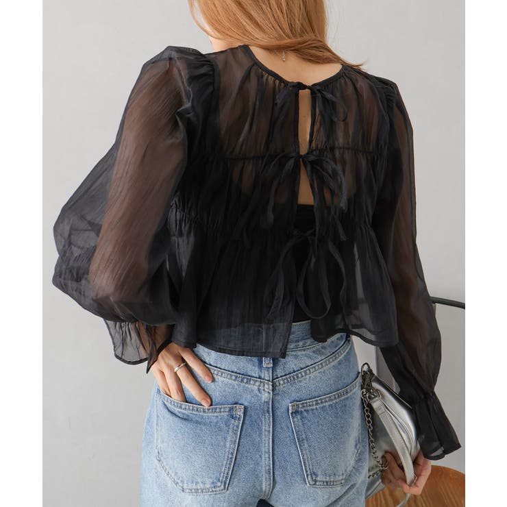 シアーリボン2WAYブラウス | SpRay | 詳細画像7 