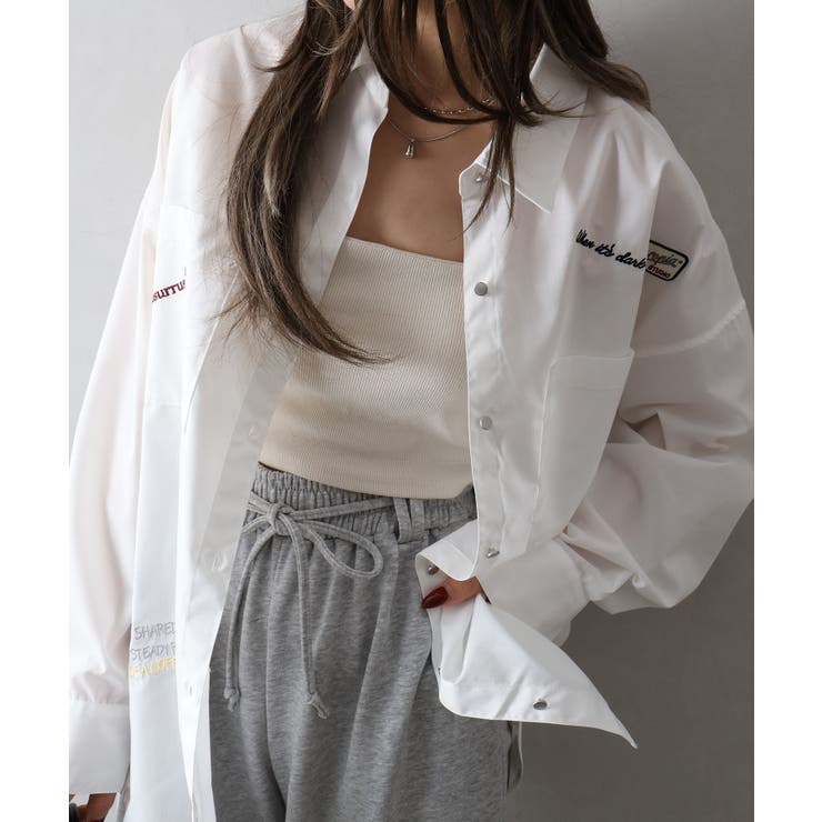 オフホワイト | 刺繍シャツ | SpRay