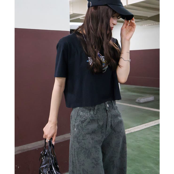 BETTYプリントショート丈Tシャツ | SpRay | 詳細画像18 