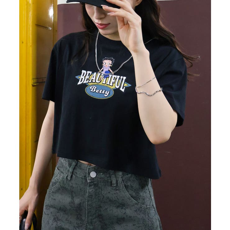 BETTYプリントショート丈Tシャツ | SpRay | 詳細画像19 