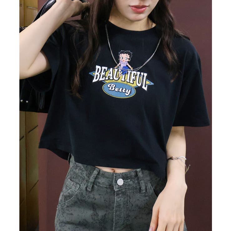 BETTYプリントショート丈Tシャツ | SpRay | 詳細画像21 
