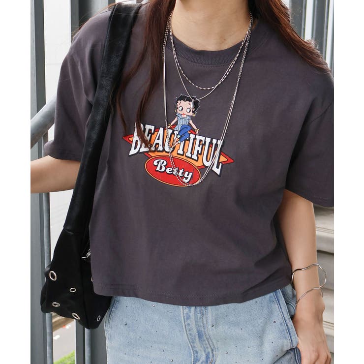 BETTYプリントショート丈Tシャツ | SpRay | 詳細画像25 