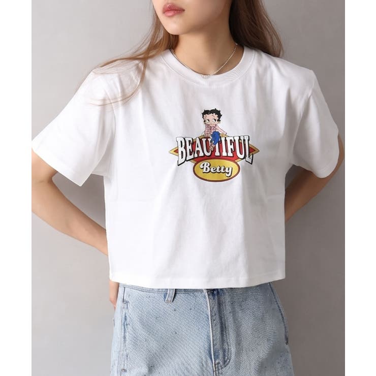 BETTYプリントショート丈Tシャツ | SpRay | 詳細画像2 