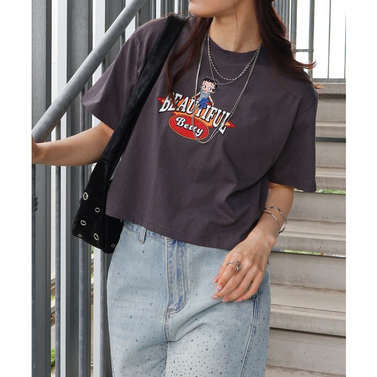 BETTYプリントショート丈Tシャツ | SpRay | 詳細画像28 