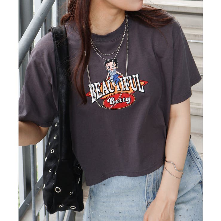 BETTYプリントショート丈Tシャツ | SpRay | 詳細画像29 