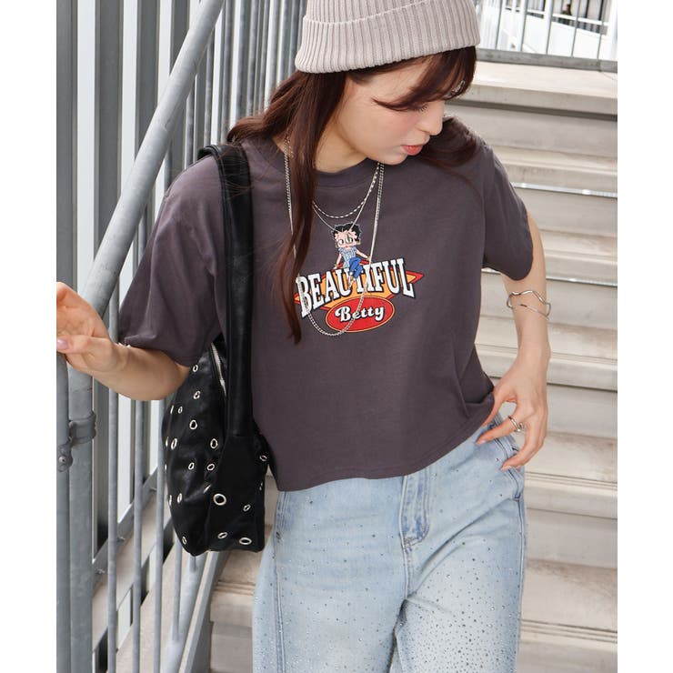 BETTYプリントショート丈Tシャツ | SpRay | 詳細画像30 