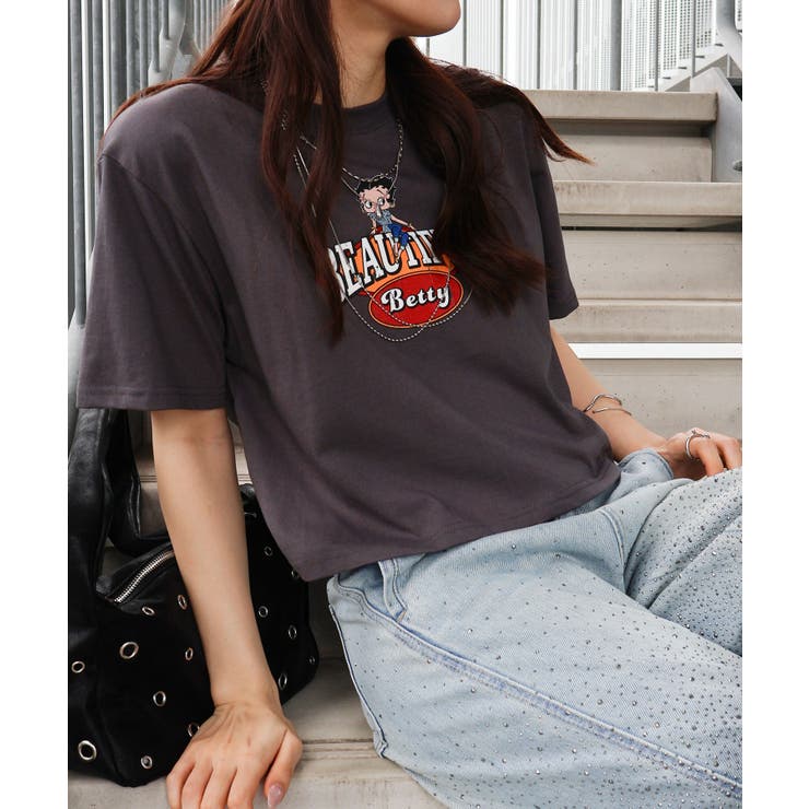 BETTYプリントショート丈Tシャツ | SpRay | 詳細画像31 