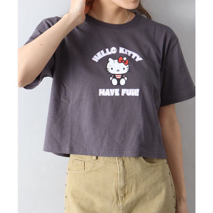 KITTYプリントショート丈Tシャツ | SpRay | 詳細画像11 