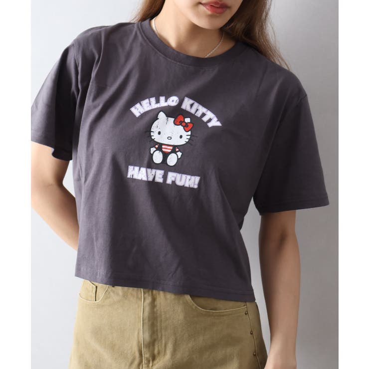 KITTYプリントショート丈Tシャツ | SpRay | 詳細画像12 