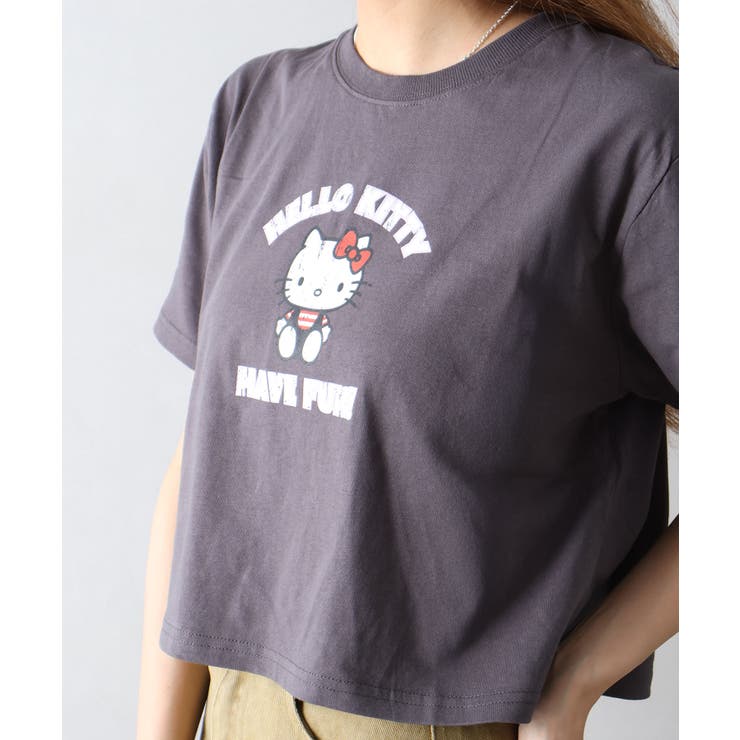 KITTYプリントショート丈Tシャツ | SpRay | 詳細画像13 