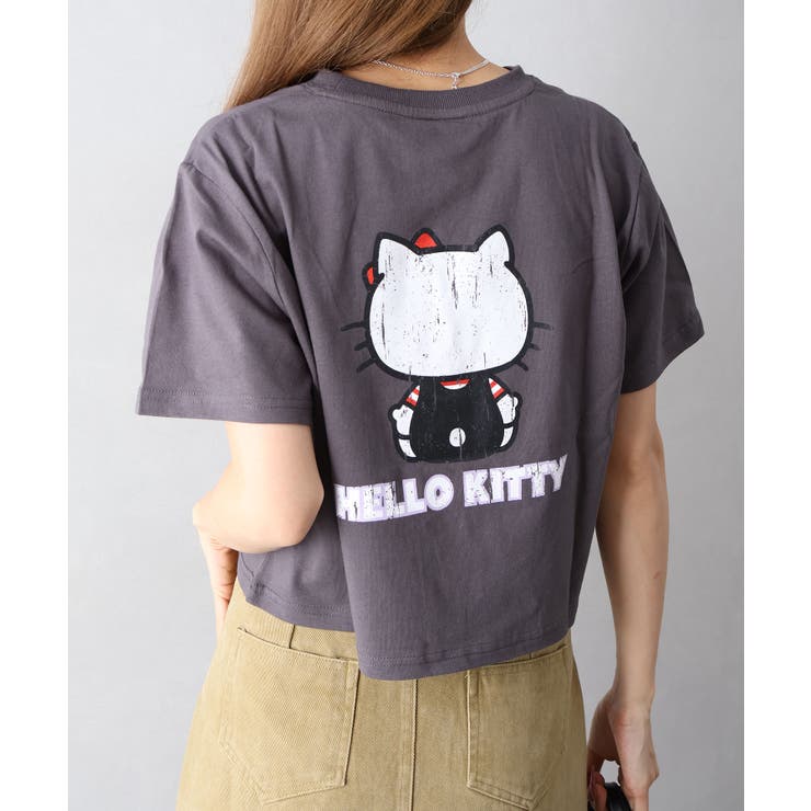 KITTYプリントショート丈Tシャツ | SpRay | 詳細画像15 