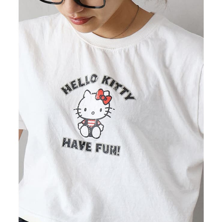 KITTYプリントショート丈Tシャツ | SpRay | 詳細画像23 