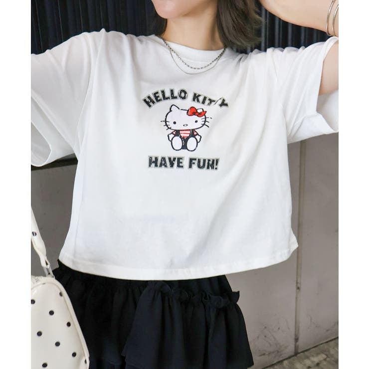 KITTYプリントショート丈Tシャツ | SpRay | 詳細画像26 