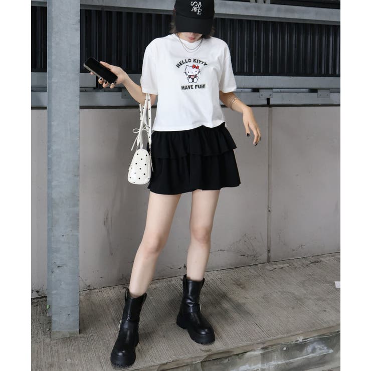 KITTYプリントショート丈Tシャツ | SpRay | 詳細画像27 