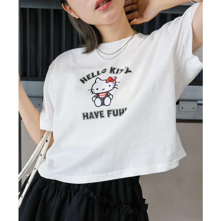 KITTYプリントショート丈Tシャツ | SpRay | 詳細画像29 