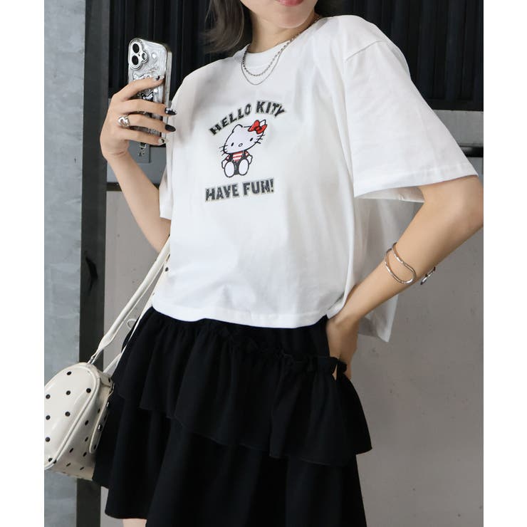 KITTYプリントショート丈Tシャツ | SpRay | 詳細画像30 