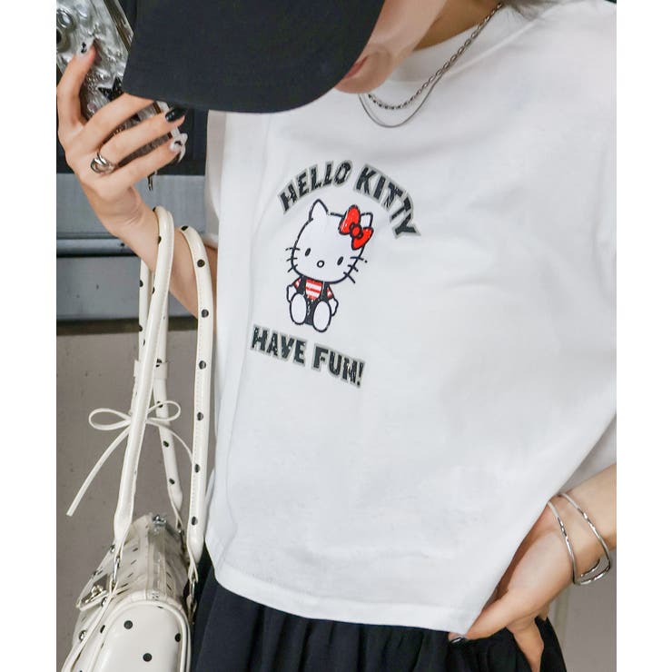 KITTYプリントショート丈Tシャツ | SpRay | 詳細画像31 
