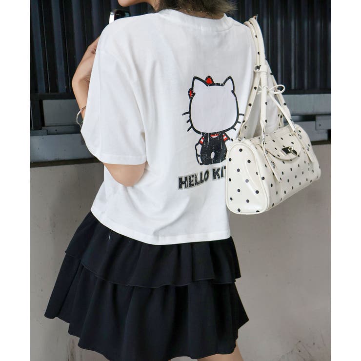 KITTYプリントショート丈Tシャツ | SpRay | 詳細画像35 
