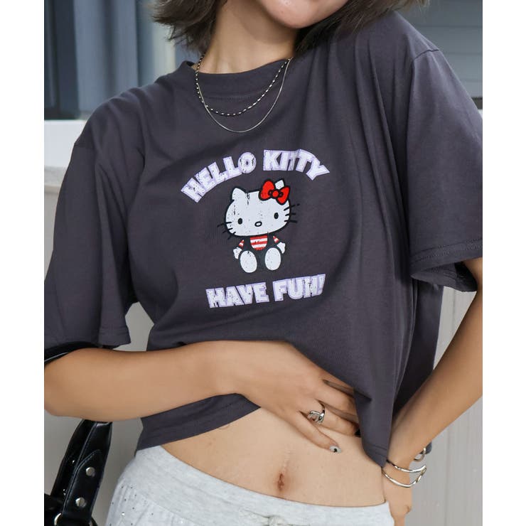 KITTYプリントショート丈Tシャツ | SpRay | 詳細画像43 