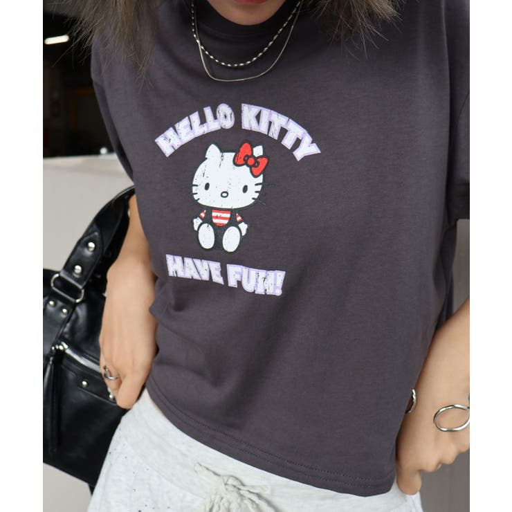 KITTYプリントショート丈Tシャツ | SpRay | 詳細画像44 