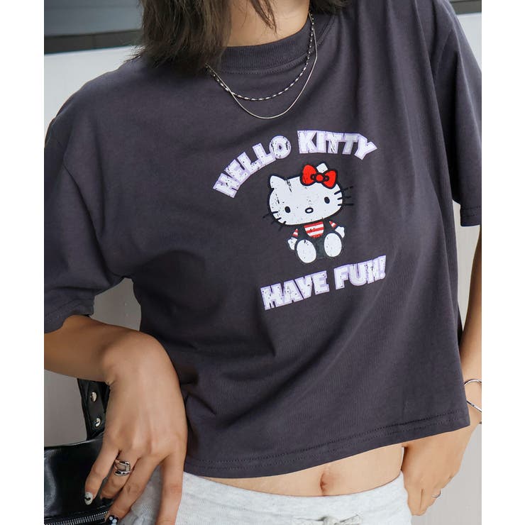 KITTYプリントショート丈Tシャツ | SpRay | 詳細画像45 