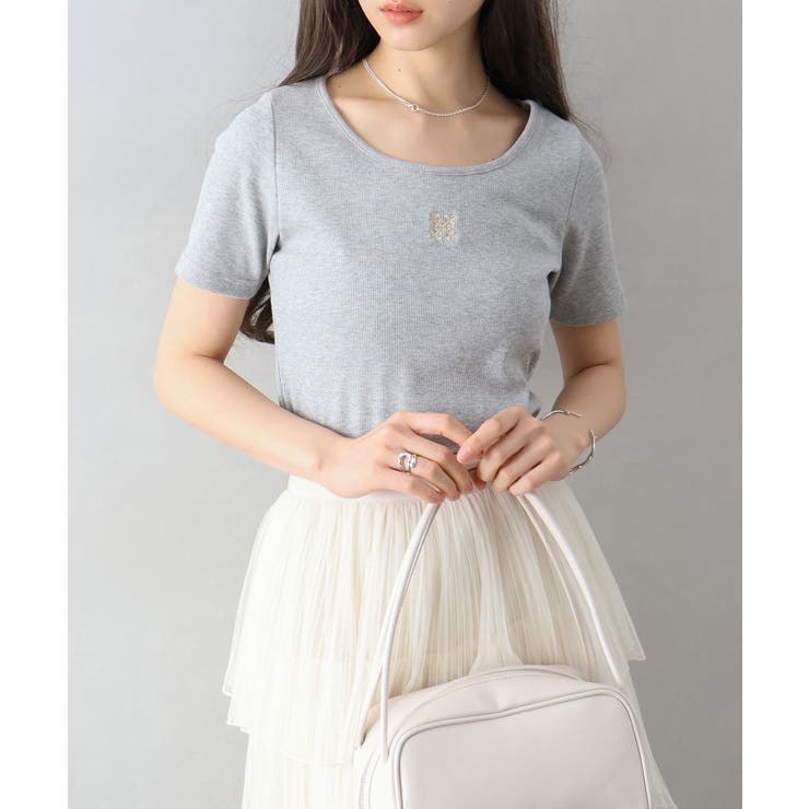 テレコ刺繍モチーフTシャツ | SpRay | 詳細画像8 